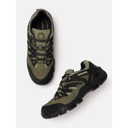 Woodland Men Colourblocked Leather Sneakers