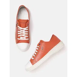 Woodland Men Colourblocked Leather Sneakers