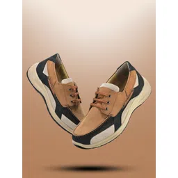 Woodland Men Colourblocked Nubuck Sneakers