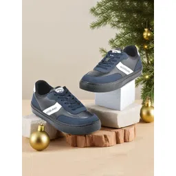 Woodland Men Colourblocked Suede Sneakers