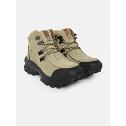 Woodland Men Leather Mid-Top Chunky Boots