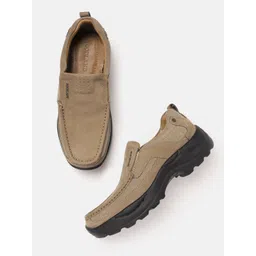 Woodland Men Leather Slip-On Sneakers