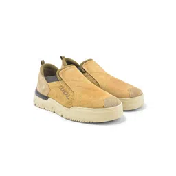 Woodland Men Leather Slip-On Sneakers