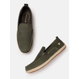 Woodland Men Leather Slip-On Sneakers