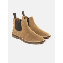 Woodland Men Mid-Top Leather Chelsea Boots