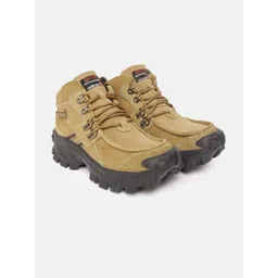 Woodland Men Mid-Top Leather Sneakers