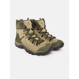 Woodland Men Mid-Top Leather Sneakers