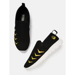 Woodland Men Printed Detail Slip-On Sneakers