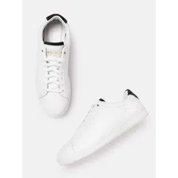 Woodland Men Round-Toe Leather Sneakers