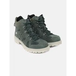 Woodland Men Round Toe Mid-Top Boots