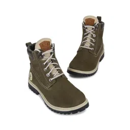 Woodland Men Round Toe Regular Boots