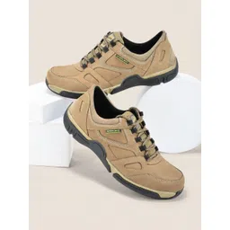 Woodland Men Textured Nubuck Sneakers