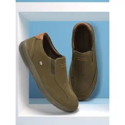 Woodland Men Textured Slip-On Sneakers