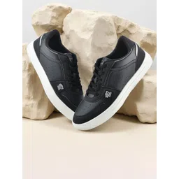 Woodland Men Textured Sneakers with Laser Cuts