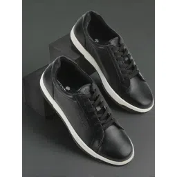 Woodland Men's Black Casual Sneakers