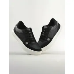 Woodland Men's Black Casual Sneakers