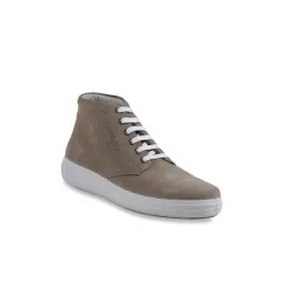 Woodland Men's Brown Ankle High Sneakers