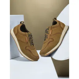 Woodland Men's Camel Casual Sneakers