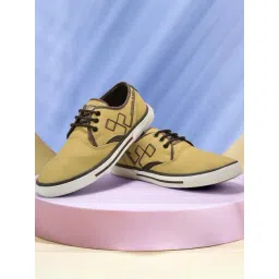 Woodland Men's Khaki Casual Sneakers