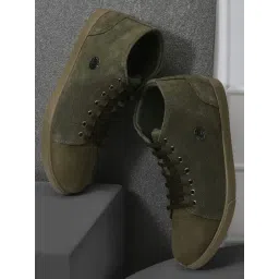 Woodland Men's Olive Casual Sneakers