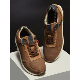 Woodland Men's Tan Casual Sneakers