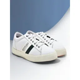 Woodland Men's White Casual Sneakers