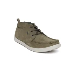 Woodland ProPlanet Men Olive Green Nubuck Leather Sneakers