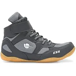 Wrestling Pro High-Top Athletic Shoes, Professional Wrestling Footwear with Mesh Upper, Gum Rubber Sole, Available in Black, Navy, Grey