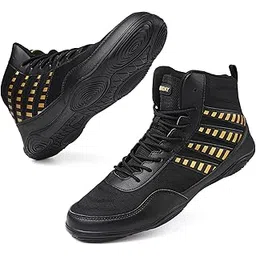 Wrestling Shoes Boxing Shoes for Men Pro Wrestling Boots High Top Fitness Weightlifting Powerlifting Shoes