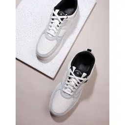 WROGN Men Colourblocked Sneakers with Perfoarted Detail