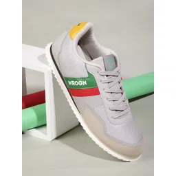 WROGN Men Minimal Striped Textile Sneakers