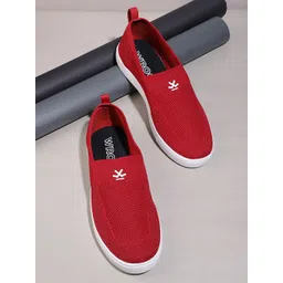 WROGN Men Woven Design Textile Slip-On Sneakers
