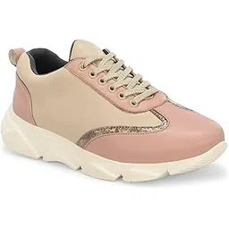 X Lady Boss Premium Comfortable Casual Sneaker for Womens (Pink, 36)