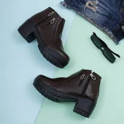 XE Looks Soft & Comfortable Casual Brown Boots for Women Boots For Women