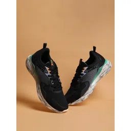 Xtep Men Black Textile Running Non-Marking Shoes