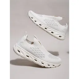 Xtep Men Memory Foam Textile Flyknit Non-Marking Walking Shoes