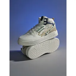 Xtep Men Printed Lightweight High-Top Lace-Ups Sneakers