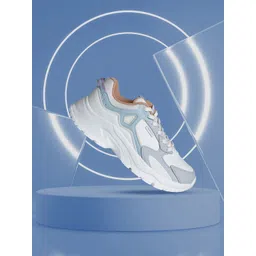 Xtep Women Colourblocked Round Toe Lace-up Sneakers