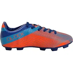 XXUMA Unisex TPU Sole Faux Leather Football Shoes | Orange | Size : 5UK