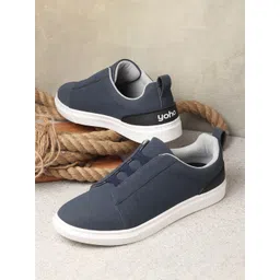 yoho Men Round Toe Comfort Insole Nubuck Sneakers