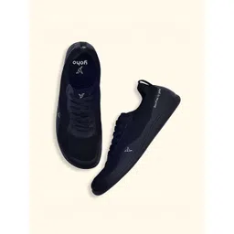 yoho Men Woven Design Lace-Up Sneakers