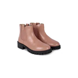 yoho Women Mid Top Platform Heeled Chelsea Boots