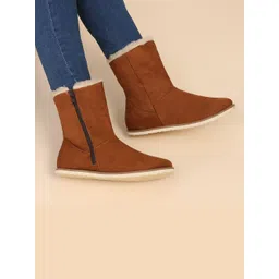 yoho Women Slip-On High-Top Flatform Winter Boots