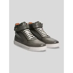 ZEESH Men Colourblocked Leather Slip-On Sneakers