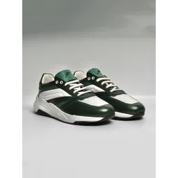 ZEESH Men Colourblocked Leather Sneakers