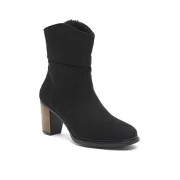 Zip-Up Mid-Calf Boots